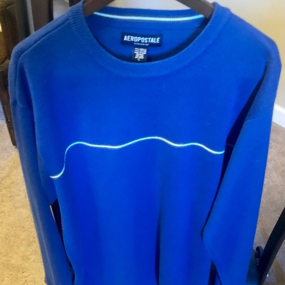 Aeropostale gently worn Bright blue XL crew neck sweater.